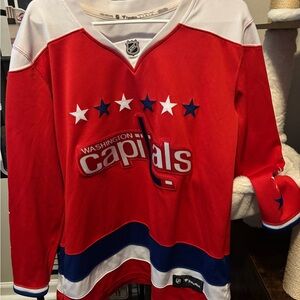 Fanatics Red and White Washington Capitals Jersey